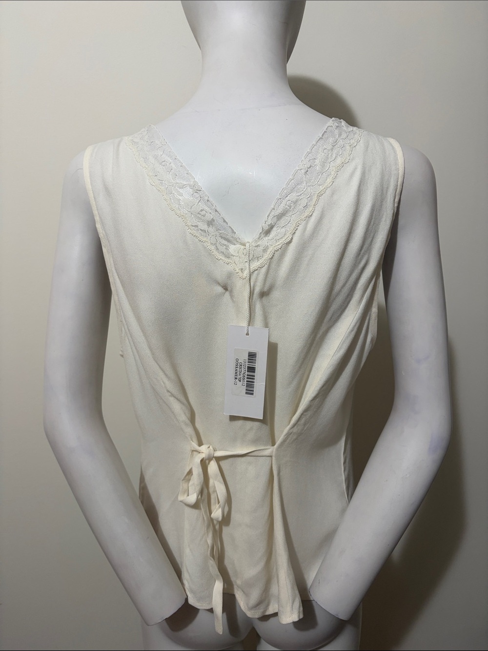 Reformation Cristina Sleeveless Blouse Ivory New - Picture 9 of 15